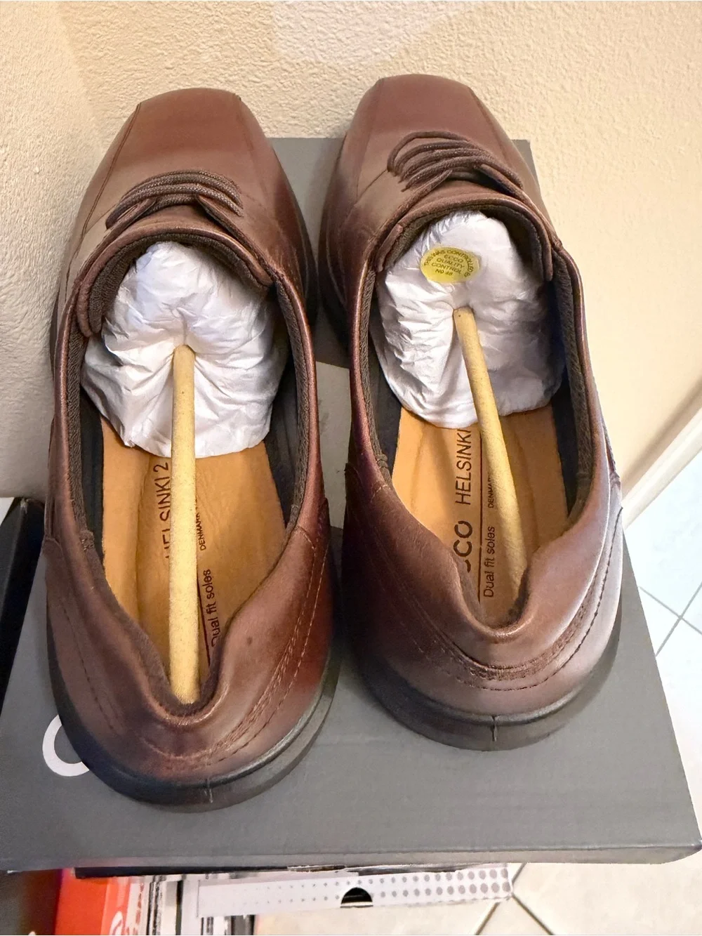 ECCO Helsinki 2 Men's Leather Derby Dress Shoes | Mink Brown size 12-12.5 (US)